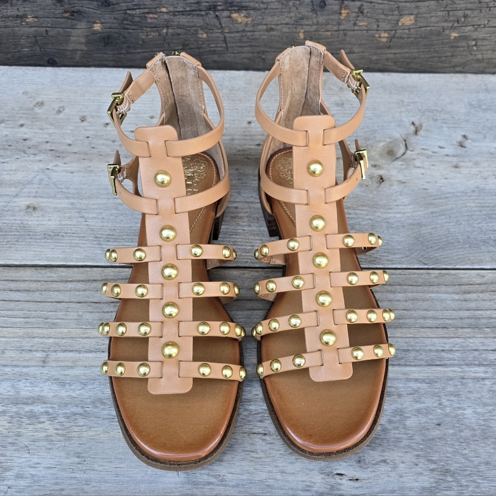 Vince Camuto NEW Krebelis Modern Gladiator Studded Luxe Sandals 7.5M